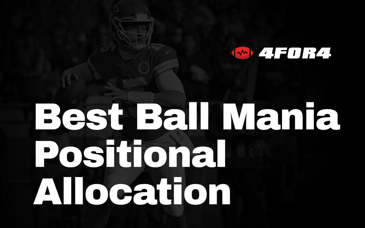 Underdog Best Ball Mania IV Strategy: Positional Allocation | 4for4