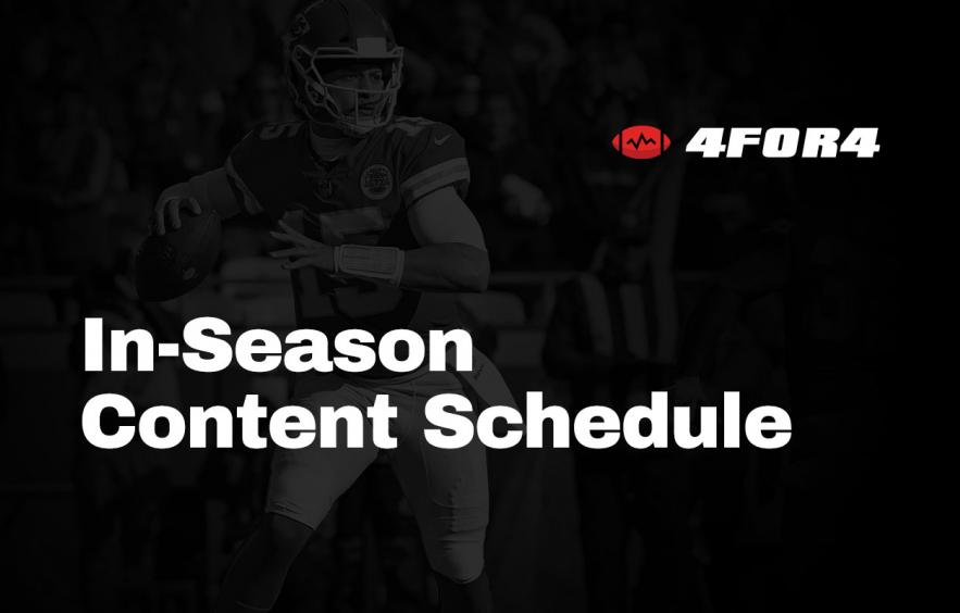 In-Season Content Schedule