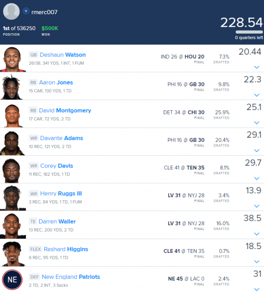 FanDuel NFL GPP Lineup Advice: Week 13 (2020)